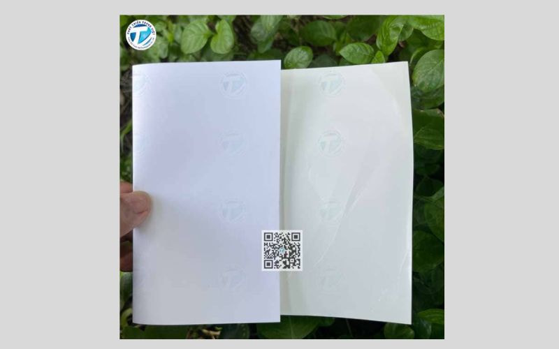 Giấy PP có keo là một loại vật liệu in ấn cao cấp được cấu tạo từ nhựa Polypropylene